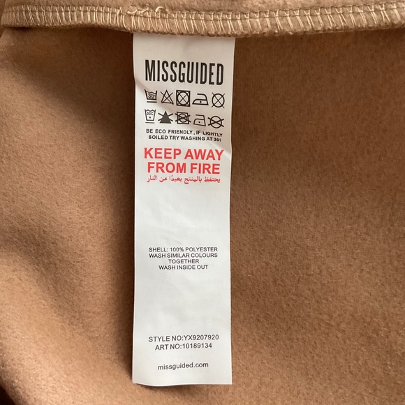 Missguided Tall Oversized Camel Shacket Size 8 NWT - Picture 7 of 8